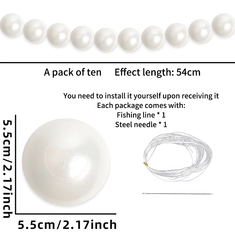 Décoration murale de fond de scène de mariage - Faux grandes perles - Guirlande de perles à faire so