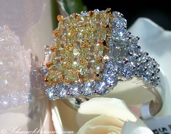 Nouvelle Bague de Fiançailles de Luxe pour Femme 2026 avec Diamant Jaune et Zirconium – Bijou Tendan