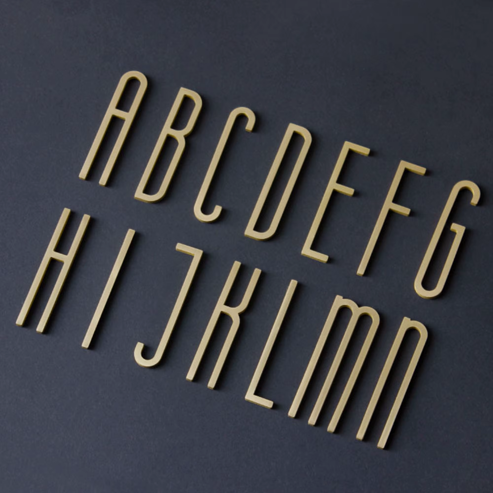 Lettres décoratives en laiton massif, Alphabet anglais, numéro de maison, chiffres arabes, DIY, nom 