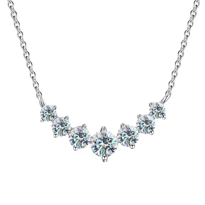 Collier en diamant Moissanite véritable GRA 1,7 ct pour femme, tenue quotidienne de mariage, fête or