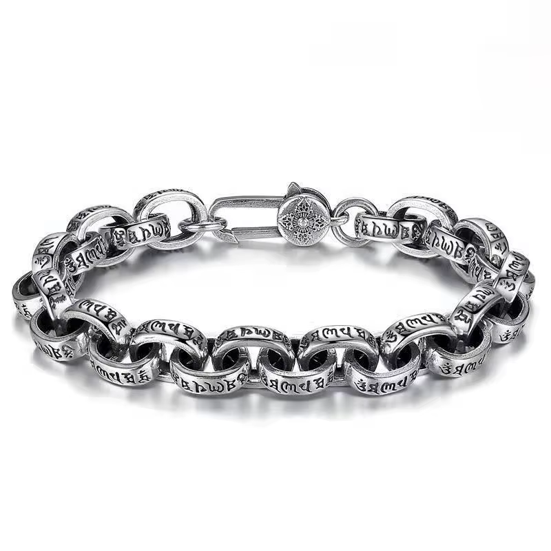 Bracelet Mantra à Six caractères en argent Sterling S925 pour hommes et femmes, haute qualité, prix