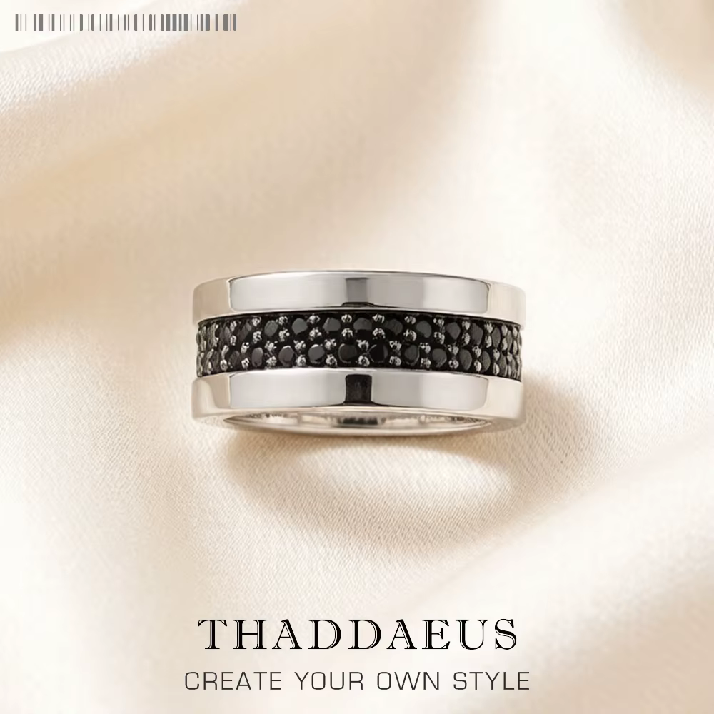 Bague classique en zircone noire, bijoux fins de Style européen pour hommes et femmes, cadeau en arg