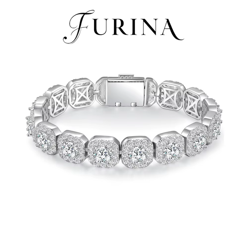 Furina 18K plaqué Bracelet de luxe haut de gamme 5A Zircon incrusté bijoux 2025 petite amie mère noë
