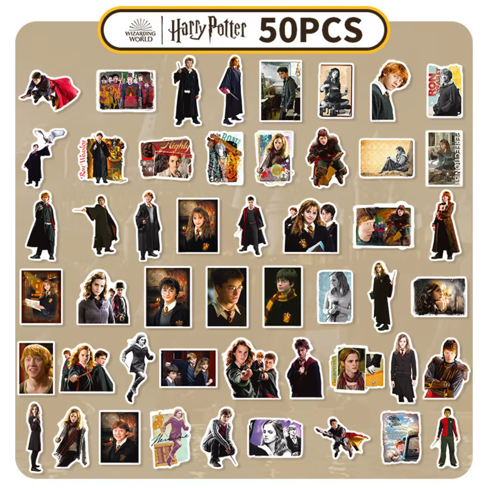 Autocollant série Harry Potter authentique, étiquette de papeterie de dessin animé pour Scrapbooks, 