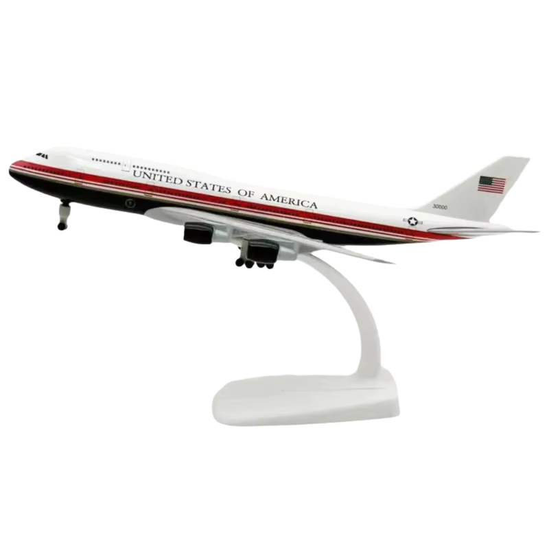 Nouvel Avion miniature en alliage Air Force One B747-200 de 20 cm avec support pour collection, modè