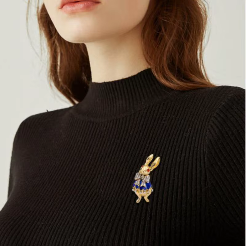 Broches rétro en strass émaillé pour femmes, vêtements, manteau, bijoux, accessoires, cadeau