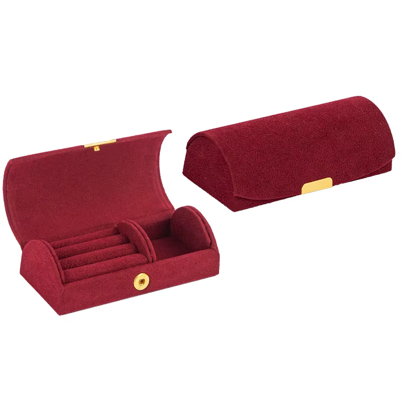 Boîte de rangement de bijoux Portable arquée, boîte à bijoux Anti-oxydation pour voyage d'affaires e