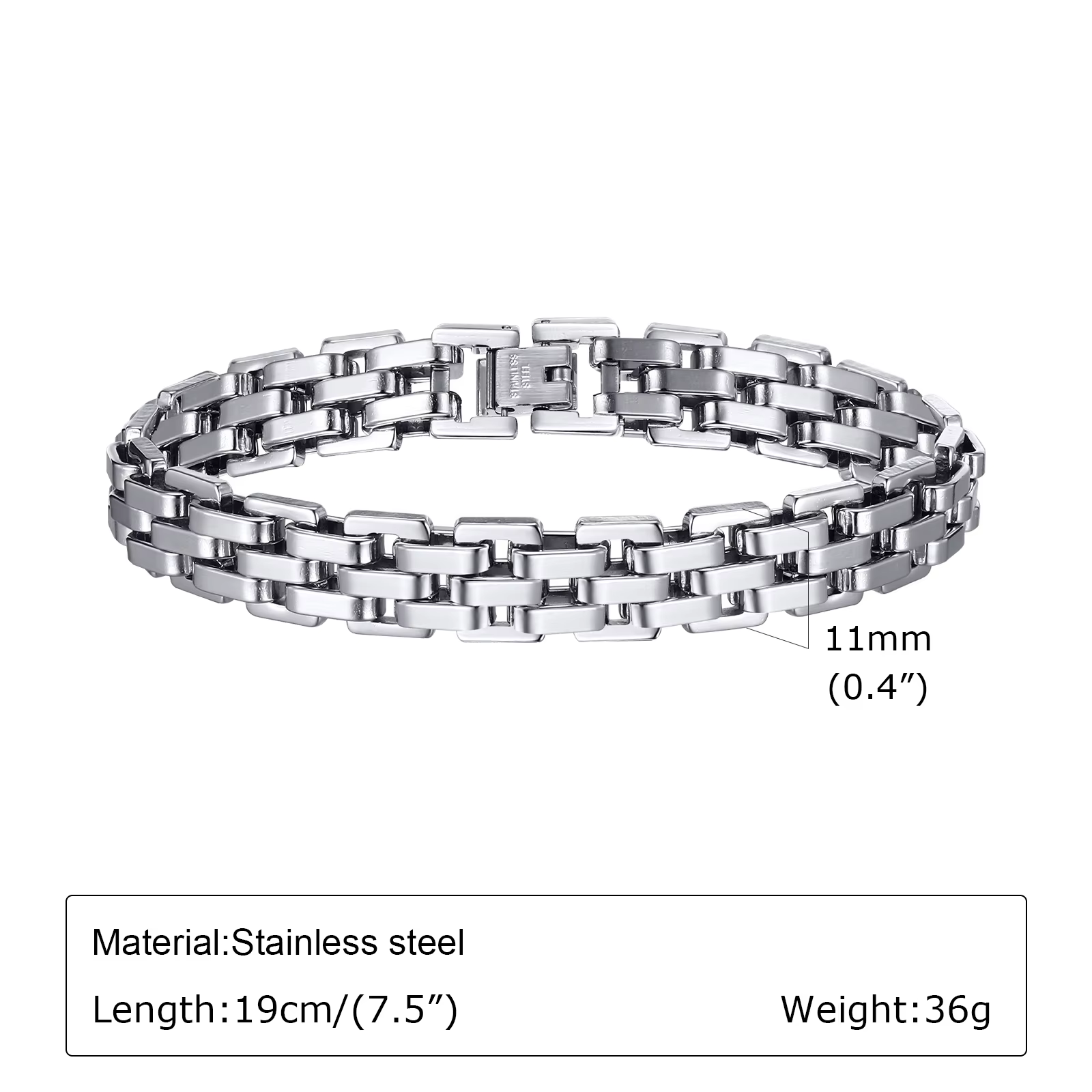Bracelet pour hommes, Bracelet bicolore en acier inoxydable, bijoux pour hommes