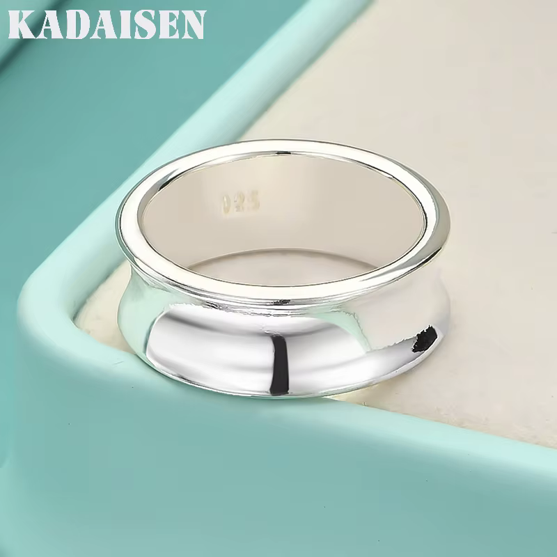 Argent sterling 925 concave 5-10 #   Bague pour femmes, bijoux de charme pour fête de mariage, à la 