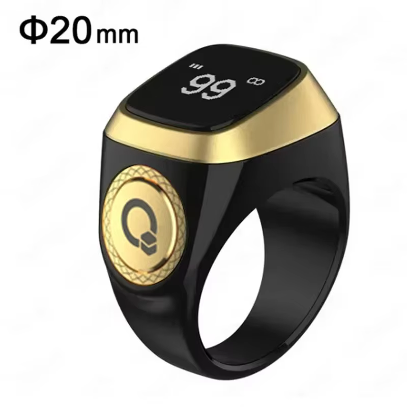 Compteur numérique intelligent Tasbih, bague de prière Tasbeeh Zikr, rappel de vibration des 5 heure