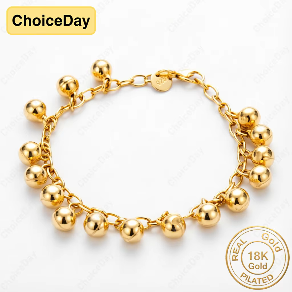 Bracelet délicat plaqué or 18 carats avec perles brillantes pour femmes, cadeau tendance, bijoux, ac