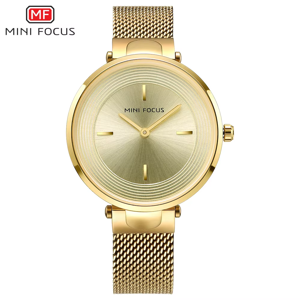 Montres de Luxe pour Femmes 2026 Nouvelle Montre Quartz Élégante Dorée Minimaliste pour Affaires ave