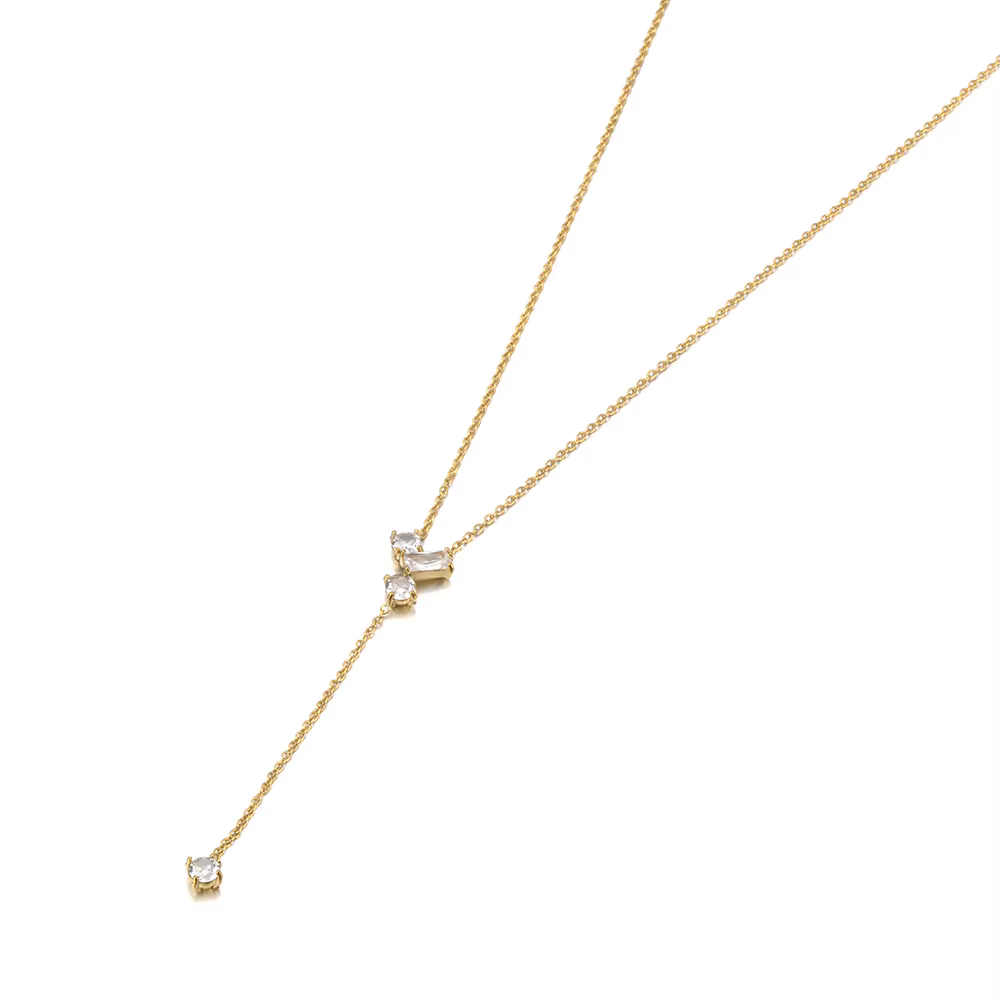 AENINE – colliers délicats et simples en zircone cubique pour femmes, pendentif en acier inoxydable,
