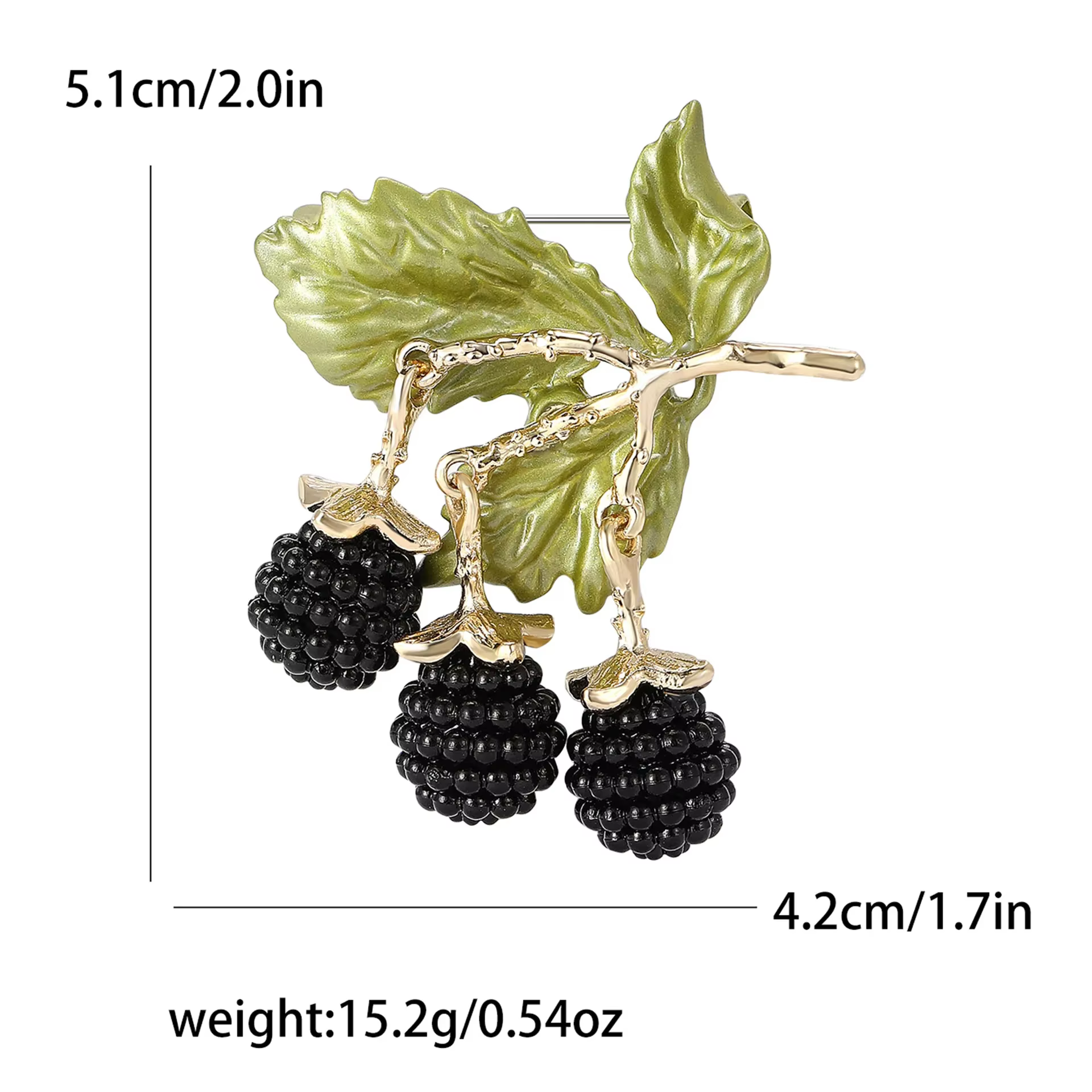 Broche pendentif mûre élégante pour femmes, émail cristal strass métal bijoux Banquet fête vêtements