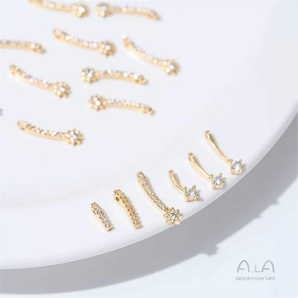 Sac en or 14K en Zircon, chaîne de clavicule de pluie de météores, pendentif de perles, accessoires 