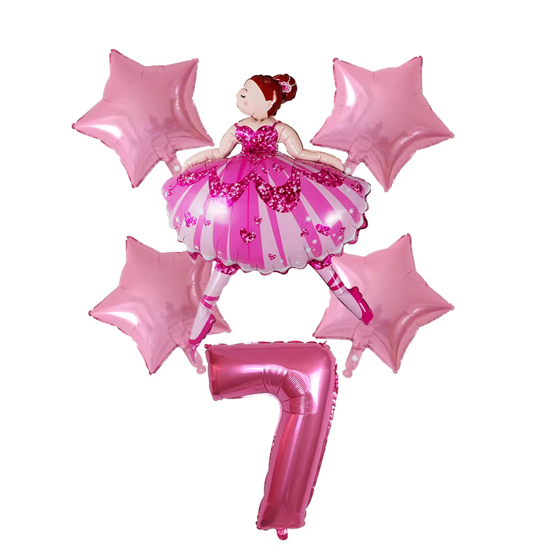 6 pièces décorations de fête de Ballet ballons 18 pièces ballons de ballerine dansante pour fille an