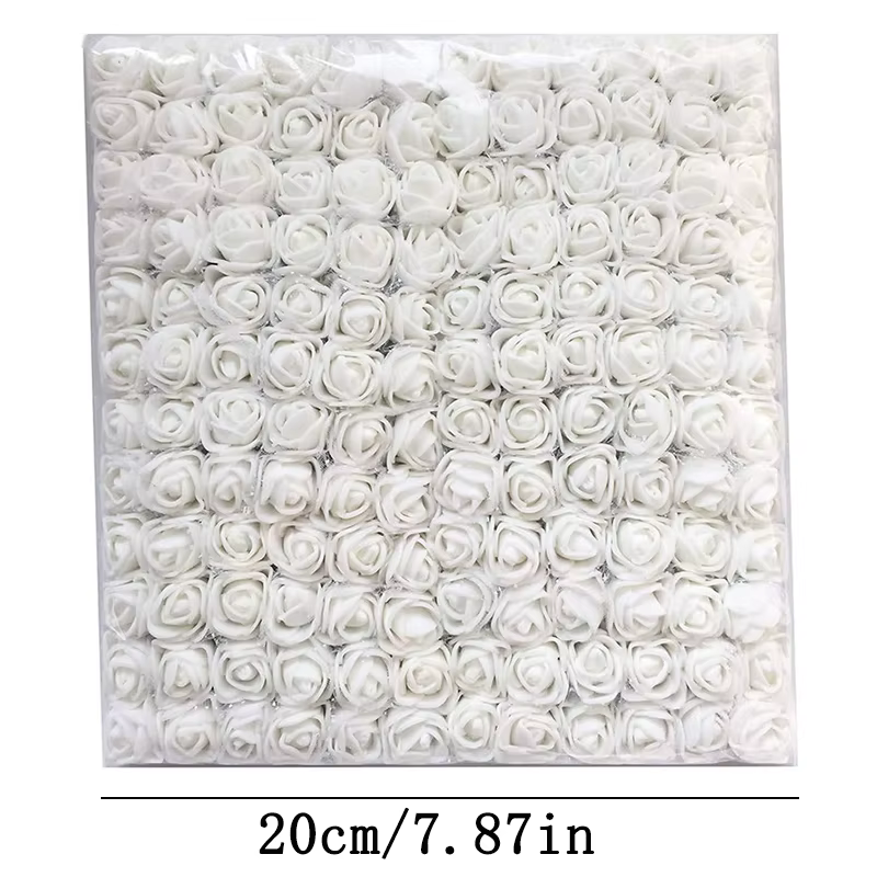 144 pièces 2 cm Mini dentelle Pe Rose mousse têtes de fleurs Bouquet pour mariage décoration de la m