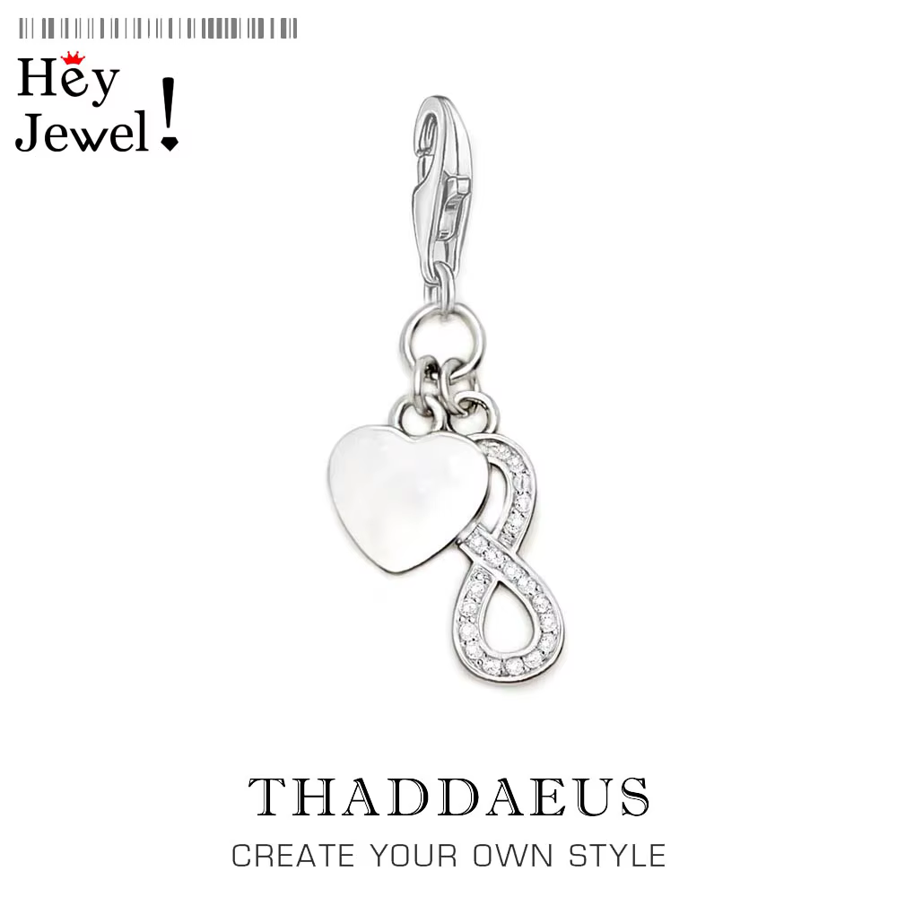 Pendentifs coeur avec Infinity Charm pour femmes, amour éternel, bijoux romantiques en argent Sterli