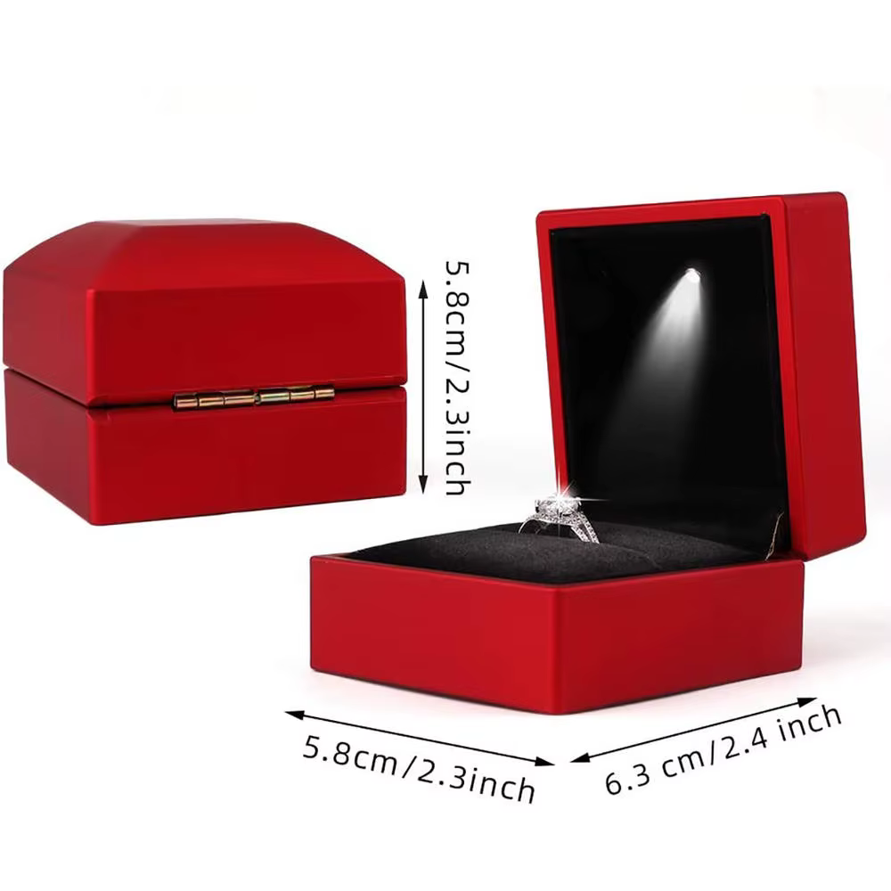 Boîte à collier long avec lumière LED, présentoir à bijoux cadeau, boîtes d'emballage pour les maria