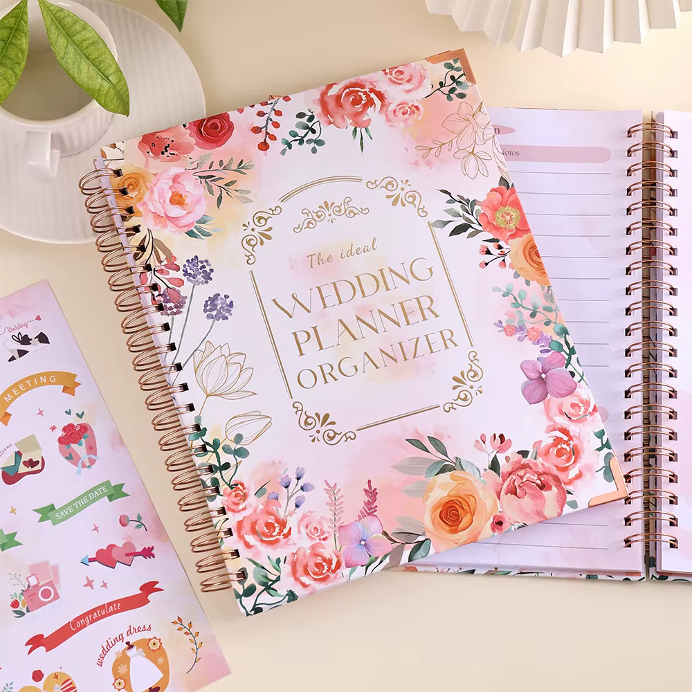 Planificateur de mariage pour votre journée parfaite, 132 pages, pour la mariée, Journal de planific