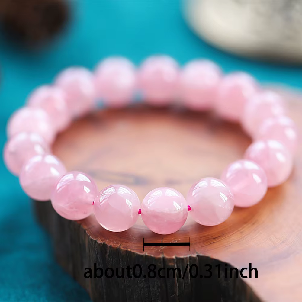 Bracelets en cristal rose naturel de Madagascar, en Jade de glace naturel, bijoux de mariage à la mo