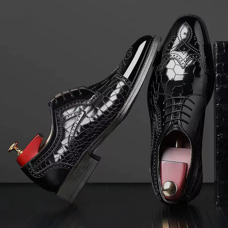 Chaussures habillées de luxe pour hommes chaussures en cuir d'affaires de haute qualité bout pointu 