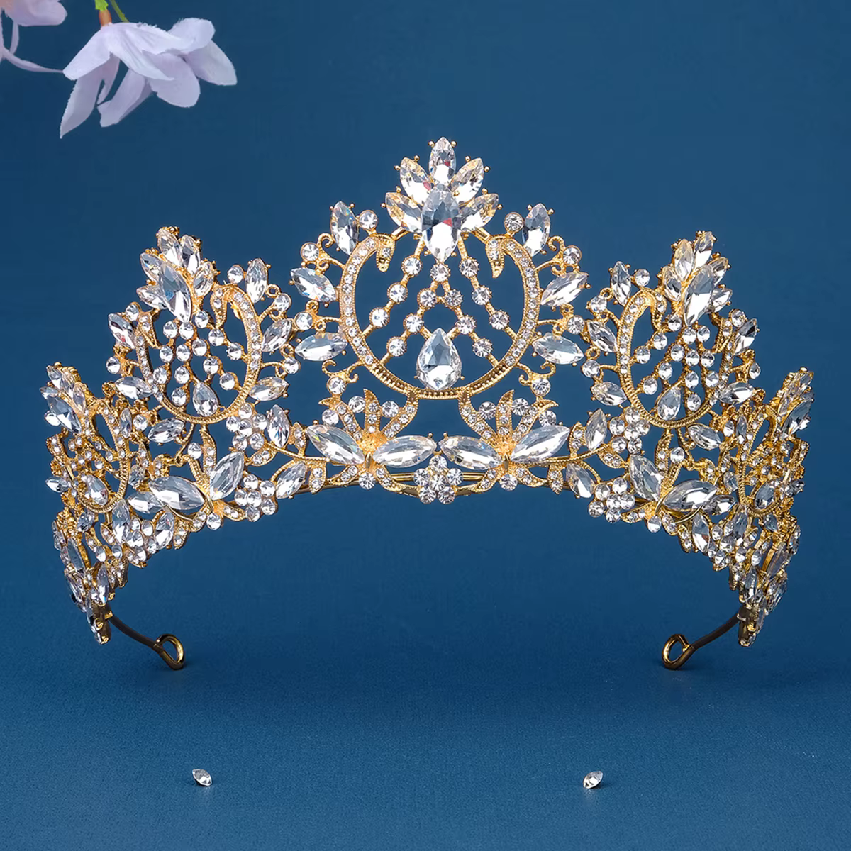 Diadèmes et Couronnes en Strass pour Femme, Bijoux de Cheveux de Mariage, Accessoires de ix, Pièce d