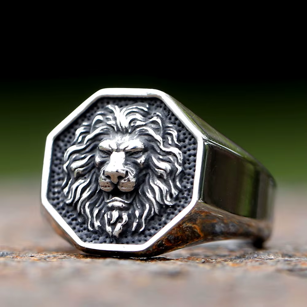 Bagues tête de Lion 3D en acier inoxydable pour hommes et femmes, Punk, tendance, dominateur, Vintag