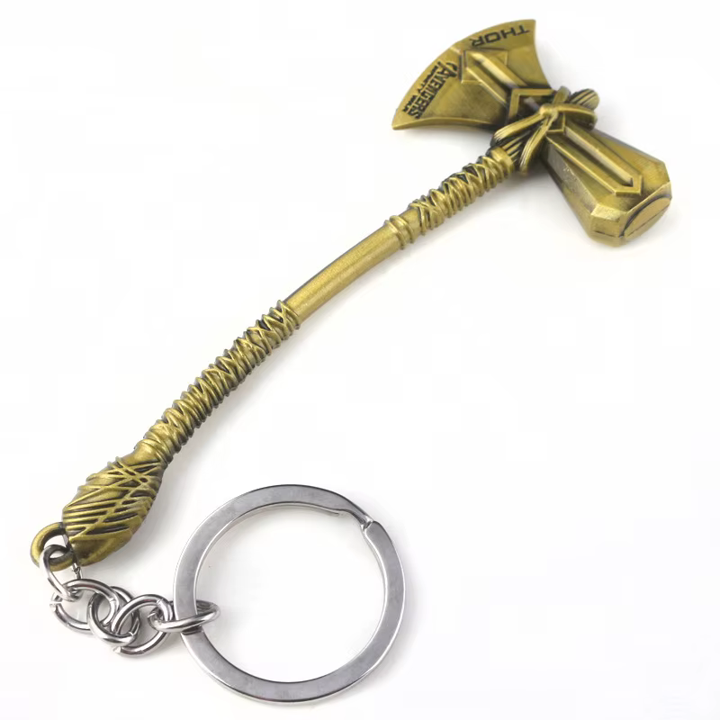 Thor marteau métal porte-clés film bijoux porte-clés Cosplay accessoire porte-clés pour les Fans sac