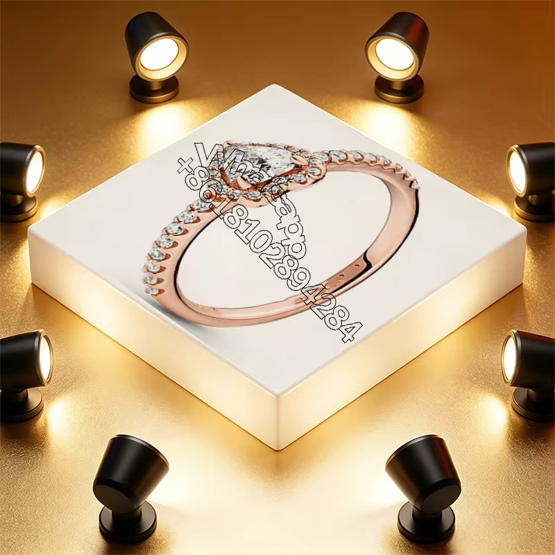 Bague fleur en argent 925 plaqué or rose DYAI 2026, une pièce de bijouterie exquise pour un usage qu