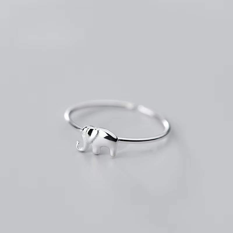 Bijoux en argent sterling 925 Éléphant ​ Bagues de mariage pour femmes, accessoires, vente en gros, 