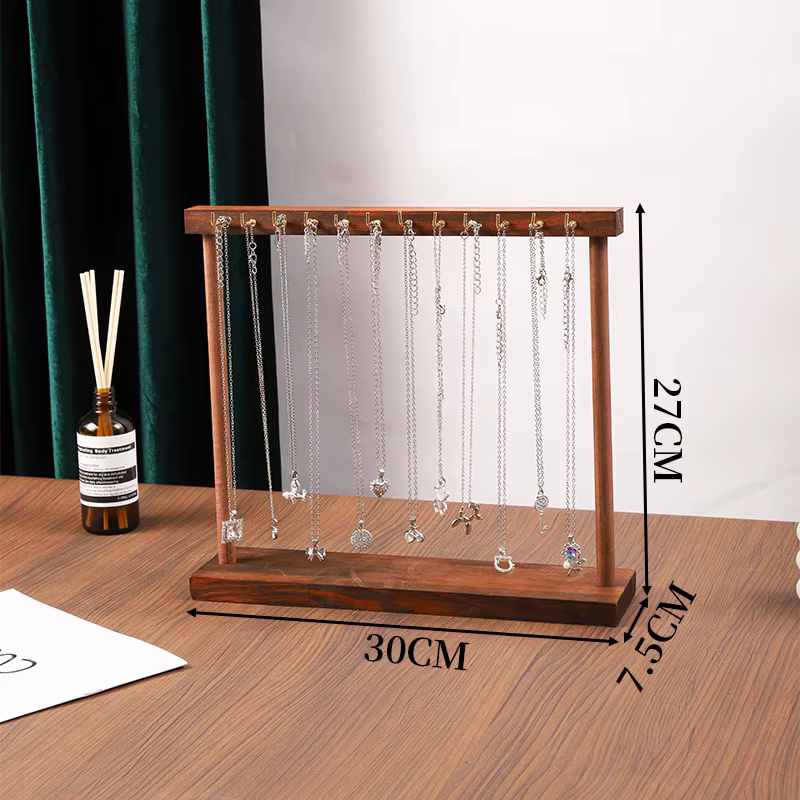 Présentoir organisateur de bijoux pour colliers, boucles d'oreilles et bracelets – Support de rangem