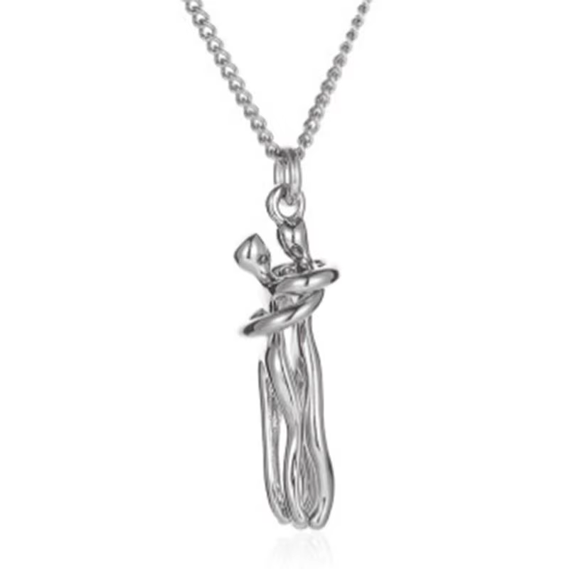 Pendentif de Couple Hip Hop pour femmes et hommes, amoureux du Punk, collier de câlin, bijoux de pro