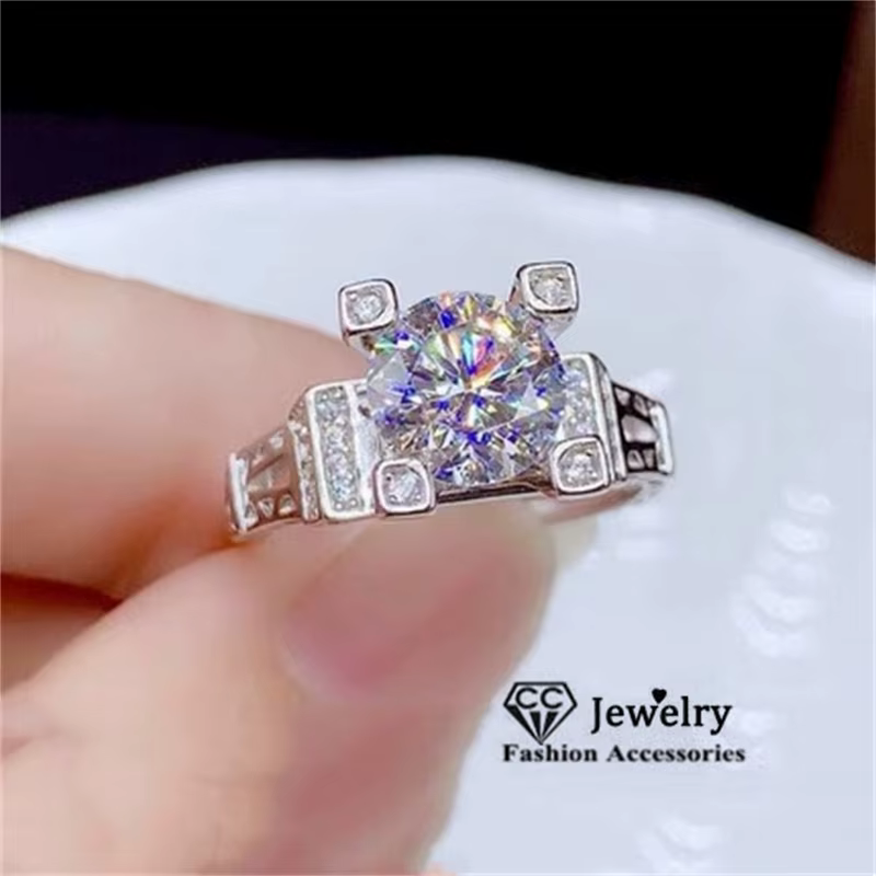 Bagues Tour Eiffel Plaqué Or Blanc pour Femme, Bijoux Vintage, Bague de Fiançailles et de Mariage, A