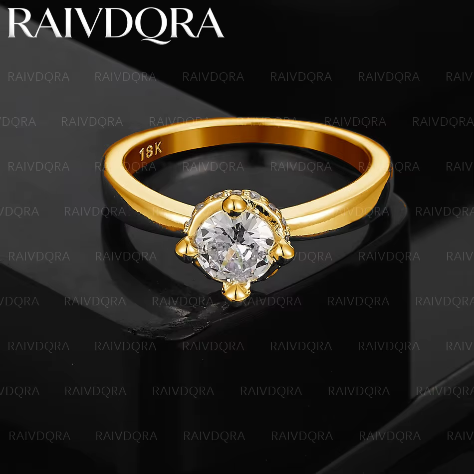 Bague de mariage en Zircon plaqué or 18 carats pour femmes, bijoux à la mode, accessoires de fiançai