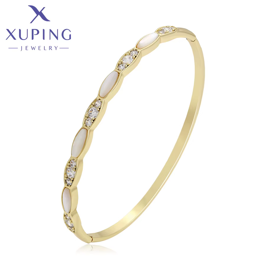 Xuping bijoux chaud haute couture nouveauté 57mm couleur or clair bracelet pour les femmes exquis ca