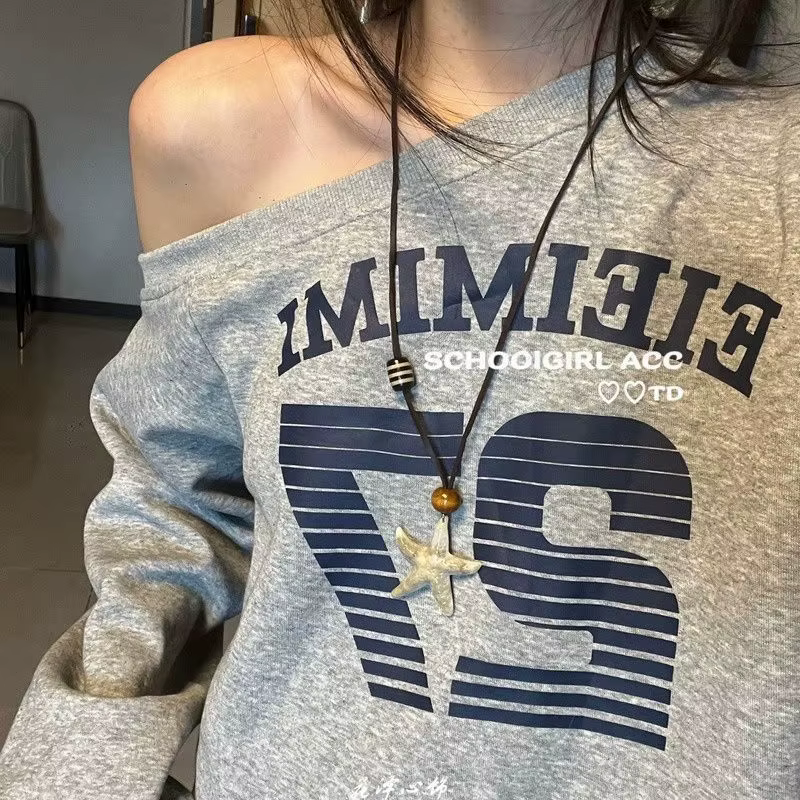 Collier long avec pendentif fleur pour femme, nouveau style 2025, style jeune et cool, style rétro e