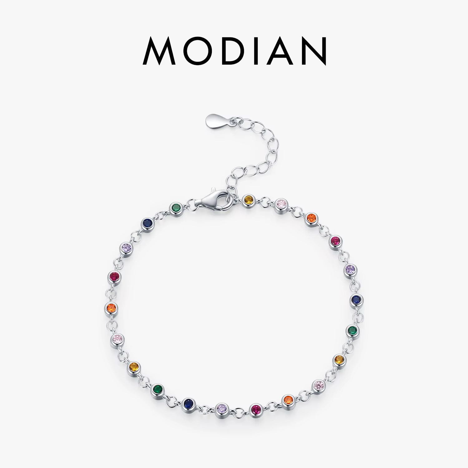MODIAN bohême Style chaîne à breloques Bracelet pour femmes réel 925 en argent Sterling couleur arc-