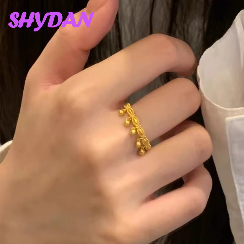 Bague ondulée en argent sterling 925 et or 18 carats pour femme, bijoux tendance SHYDAN