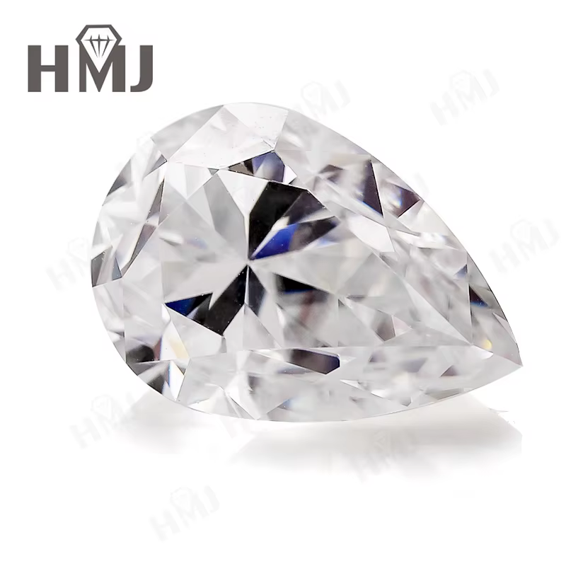 Diamant Moissanite en forme de poire, couleur D, clarté VVS1 avec certificat GRA ​ Matériaux princip