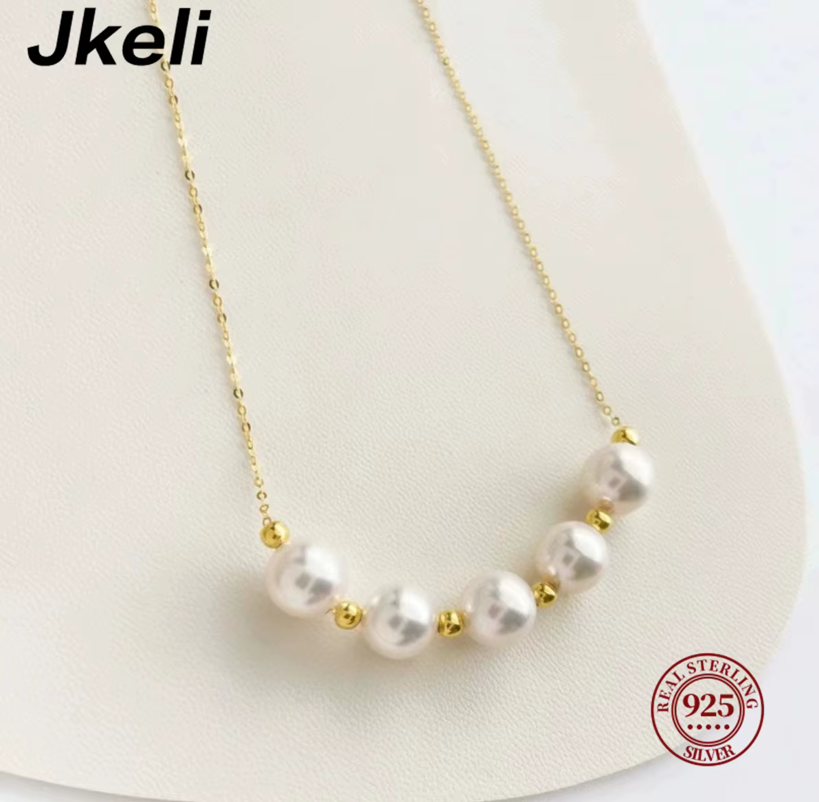 Jkeli – collier de perles souriantes en argent Sterling S925 pour femmes, Design Unique, chaîne en o