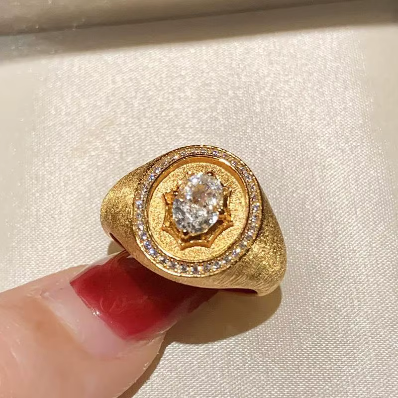 Bague femme scellée et brillante, Vintage, plein de diamants, bagues elliptiques exquises pour femme