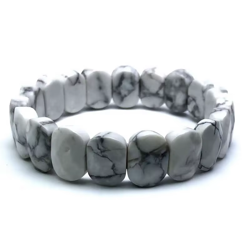 Bracelets en perles de pierre clignotante à facettes naturelles, 10x15mm, faits à la main, guérison 
