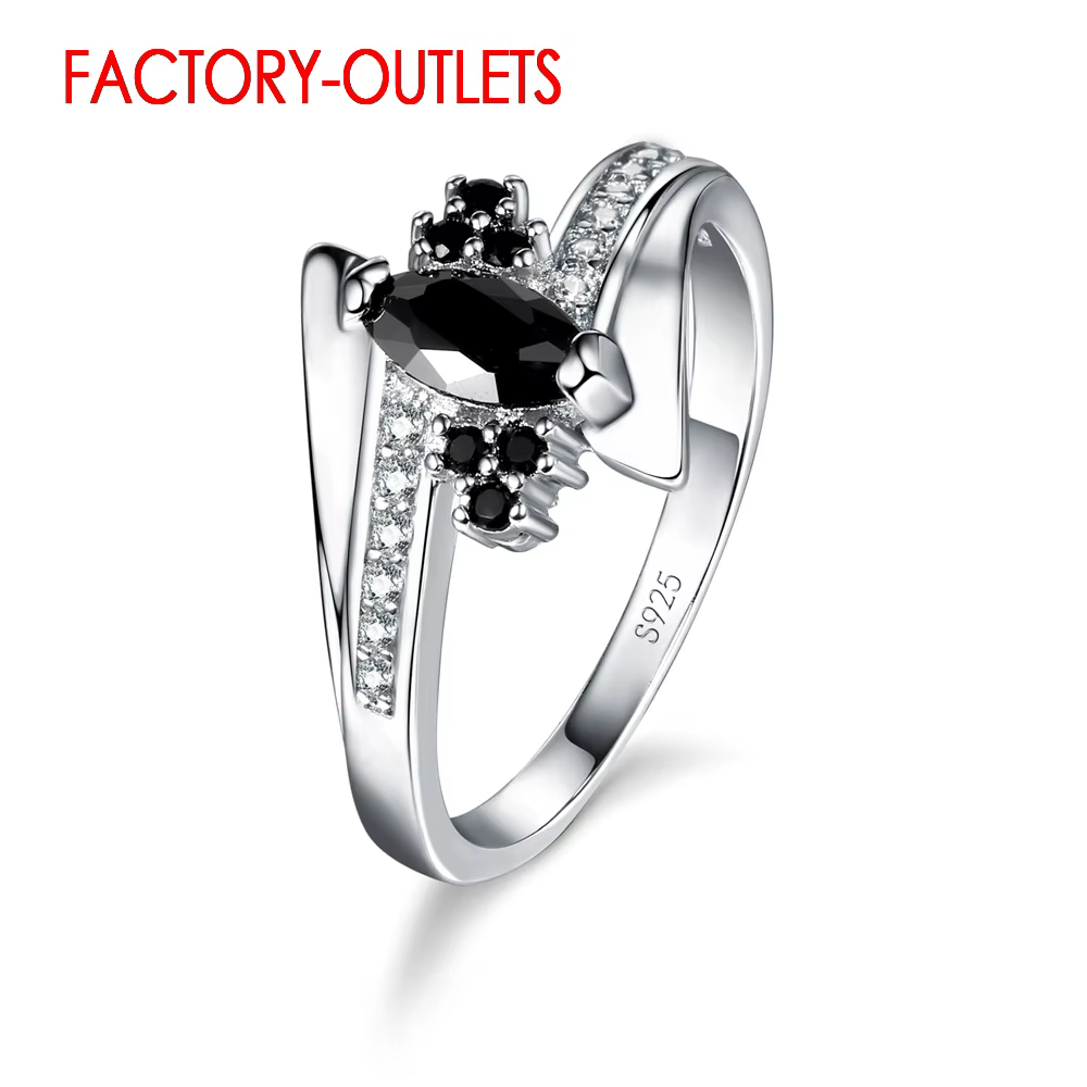 Bague de fiançailles en argent Sterling 925 véritable, bijoux à la mode, Style classique, réglage de