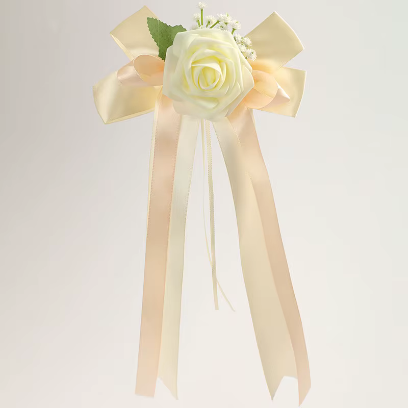Fleur de décoration pour voiture de mariage, style gypsophile multicolore, rose artificielle pour vo