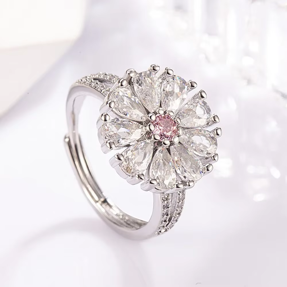 Ensemble de collier et boucles d'oreilles en argent Sterling 925, Pollen de soleil, Zircon blanc, ca