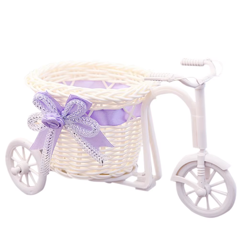 Panier de fleurs en forme de Tricycle, décoration de cérémonie de mariage, conteneur de stockage de 
