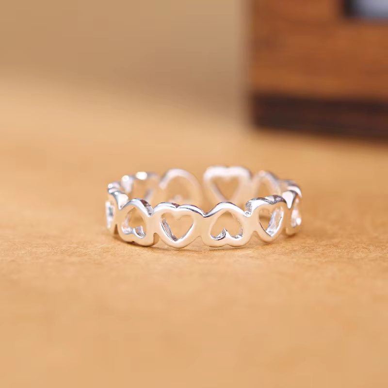 Bagues de rencontre en forme de cœur en argent Sterling 925 pour femmes, accessoires de bijoux de fi