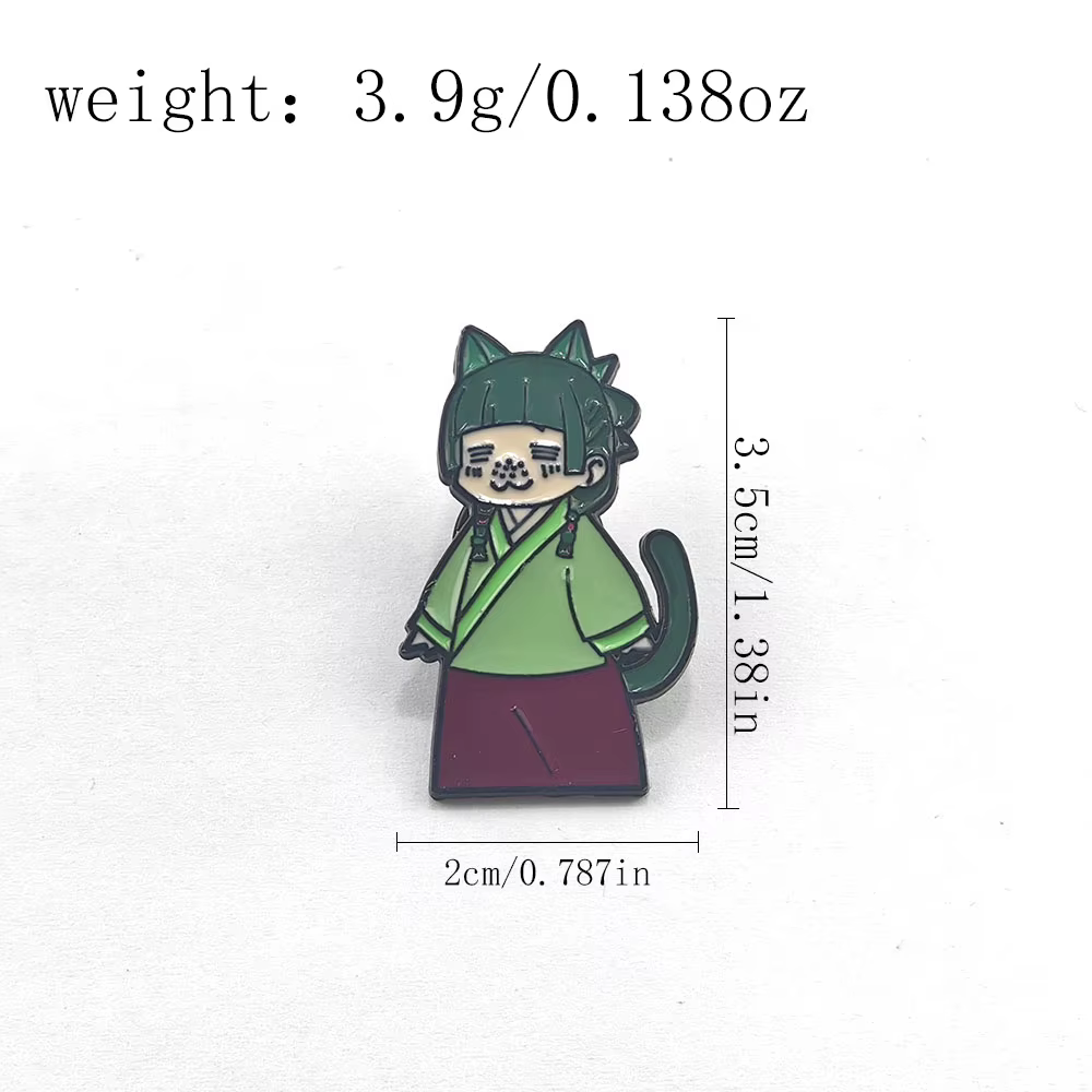 Épingles en émail Maomao mignonnes, sept styles, badge The Apothecary Diaries, bijoux de dessin anim