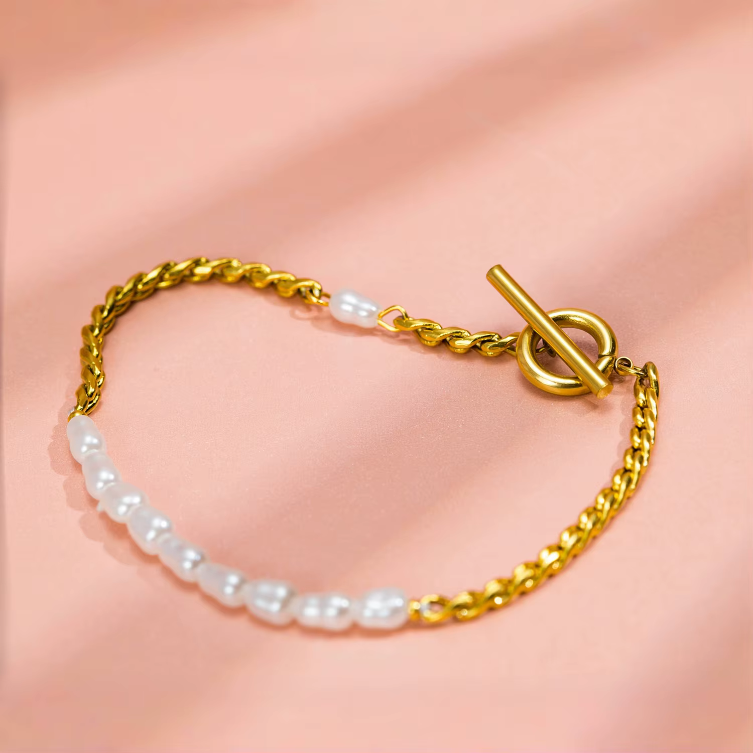Bracelet élégant en acier inoxydable, bijoux étanches de haute qualité